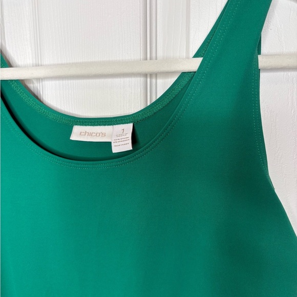 Chico’s Travelers Tank Top – Emerald Green (Size 1 / Medium) - Picture 2 of 3